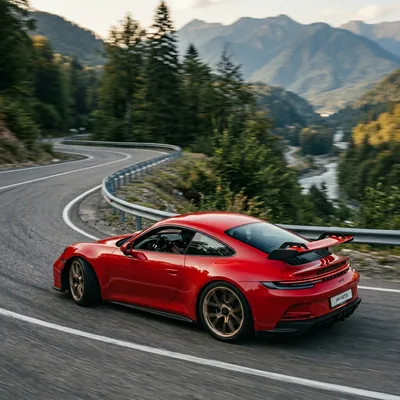 Porsche и серпантин